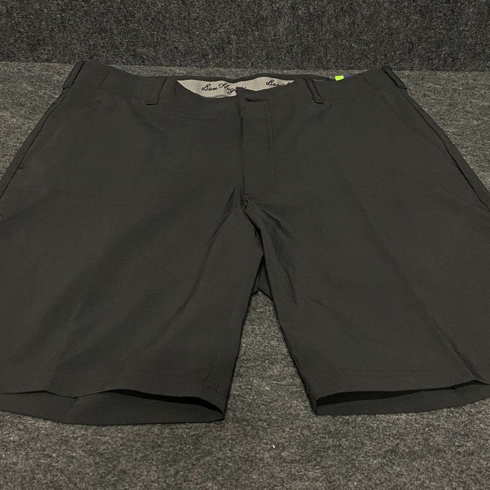 Shorts Ben Hogan Performance Men's Flat Front Active Flex Stretch Golf Black - Picture 2 of 4
